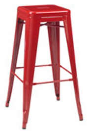 Furniture Industrial Red Metal Stools portrait 7
