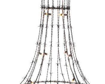 tove adman barbed wire chandelier  