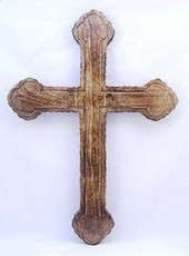 traditional scalloped wood wall cross 8