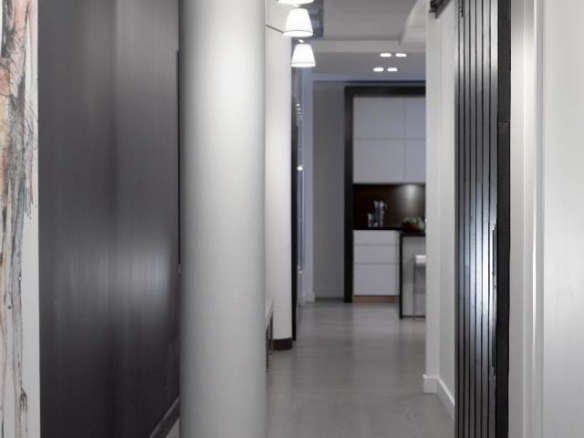 640 black white hallway tribeca loft  