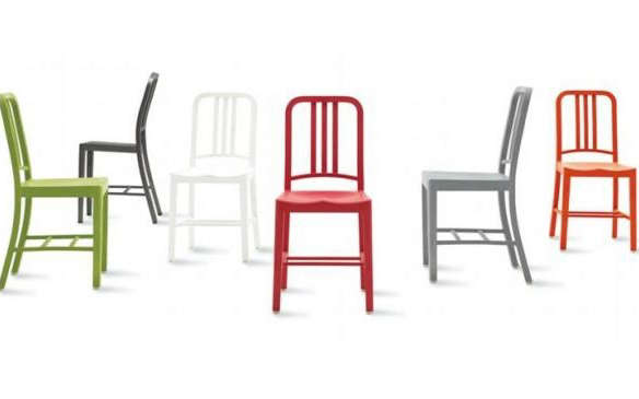 700 colored navy chairs white background  