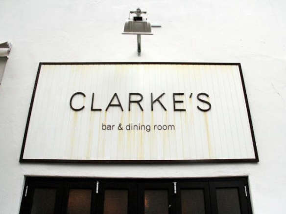 700 clarks sign under our own olive tree  