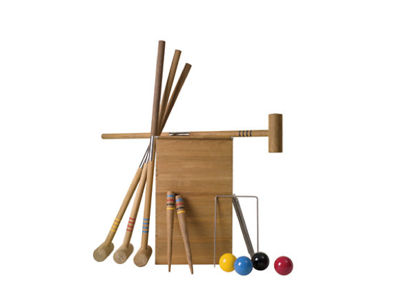 teak croquet set on design within reach all items  