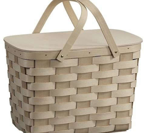 crate barrel picnic basket  