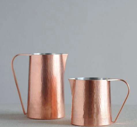Hammered copper pitcher  