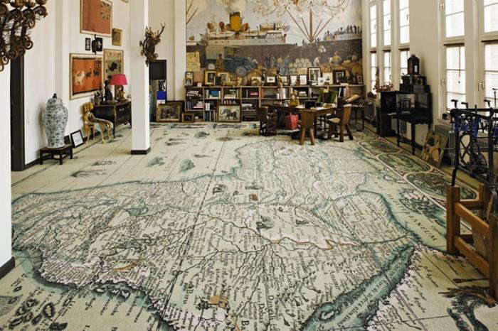 700 world map rug
