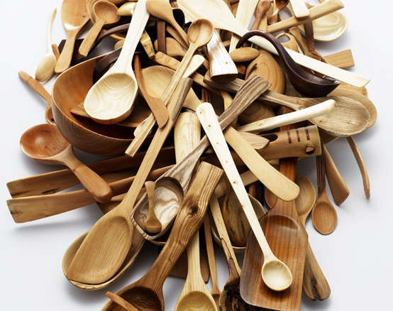 nic webb wooden spoon pile  