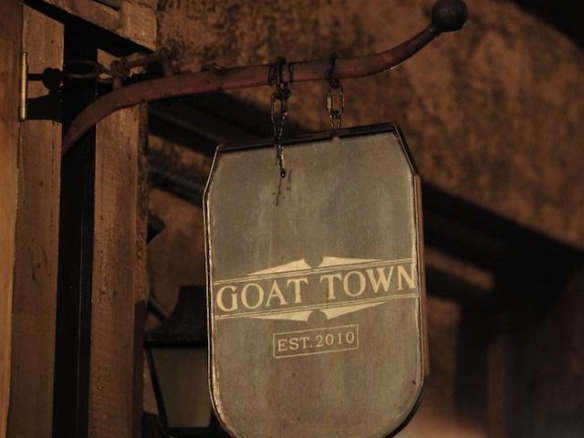 goat town sign  
