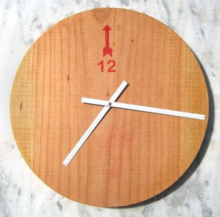 minimal reclaimed wood clock  