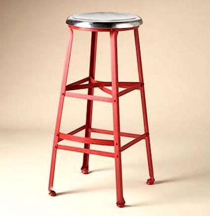 red sundance industrial stool  