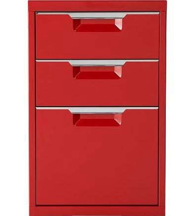 cb2 red file cabinet  