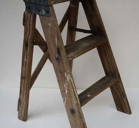 vintage wooden step ladder 8