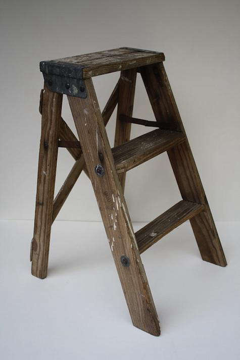 Vintage Wooden Step Ladder, Small Wooden Step Stool Ladder
