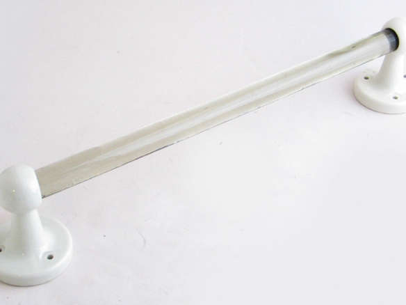 clear glass towel bar and porcelain ends 8