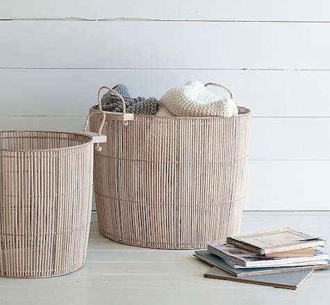 washed wood linear baskets 8