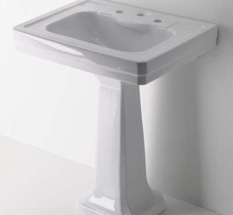 waterworks exeter pedestal sink large  