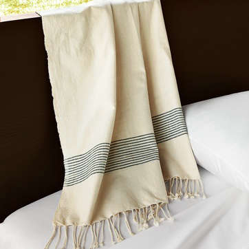 handloomed striped cotton throw 8