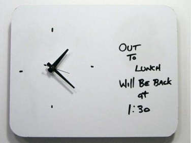 whiteboard clock woodstock  