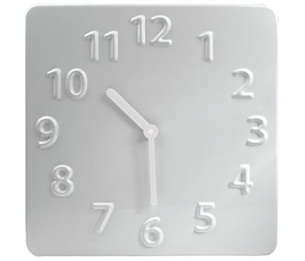 embossed white clock 8