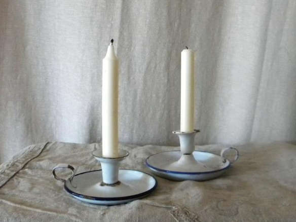 white enamel candleholders 8