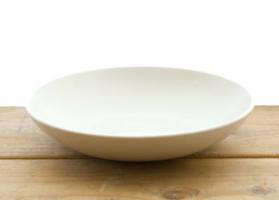 white shallow salad bowl 8