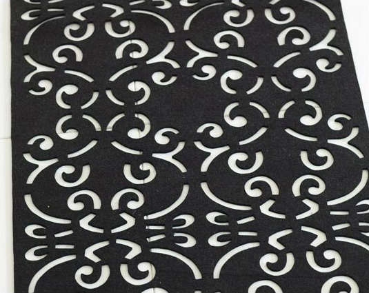 laser cut felt wool rug 8