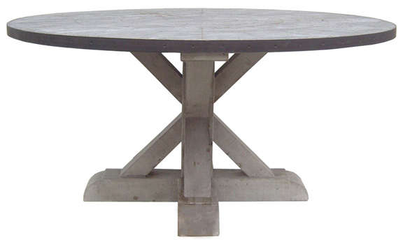 zinc round table 8