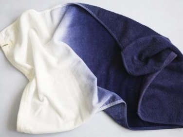 dip dye towel indigo 15  