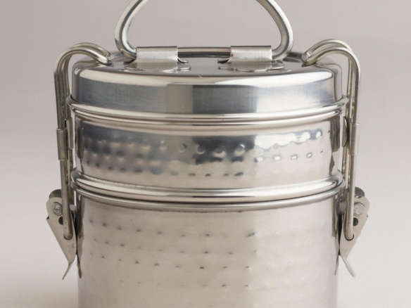 hammered metal tiffin lunch box 8