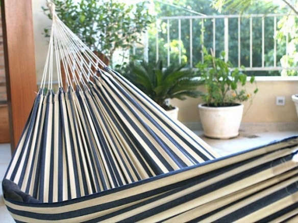 maritime brazilhand crafted cotton striped fabric hammock 8