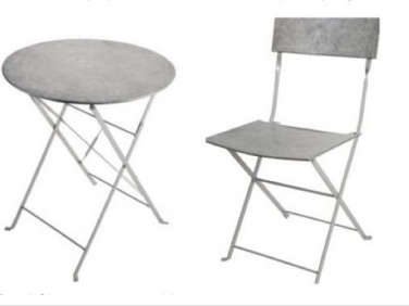 700 balcony gardener zinc bistro table and chairs for two  