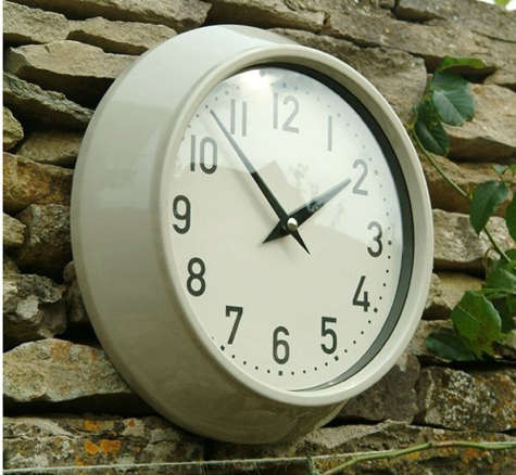 willow stone outdoor clock  
