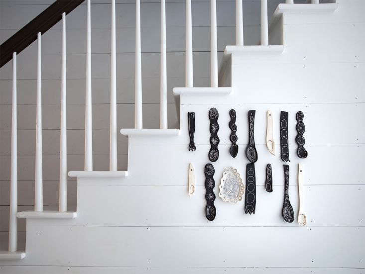 ceramic serving utensils–which look something like pieces from a childre 19