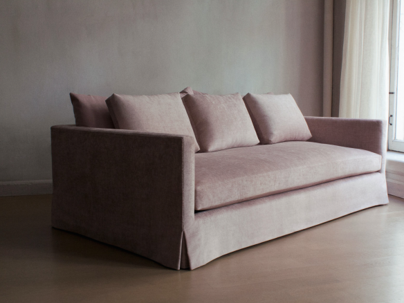 Linen Willoughby Sofa Hickory portrait 13