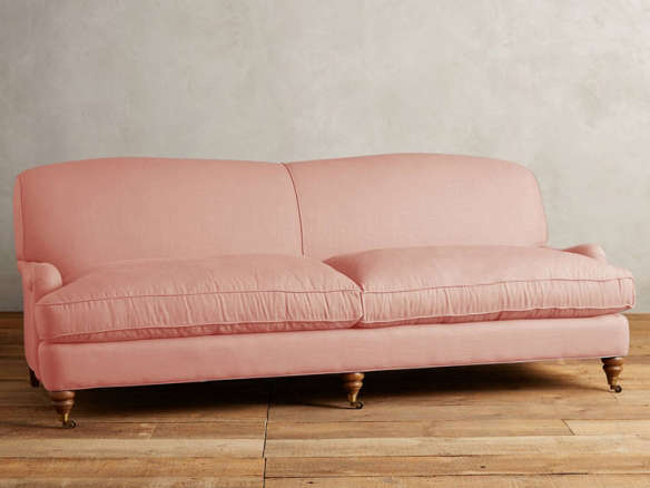 Linen Willoughby Sofa Hickory portrait 8