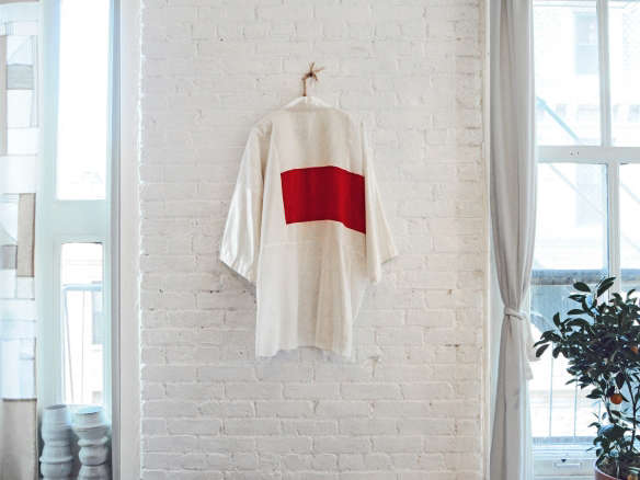 red & white patchwork kimono 8