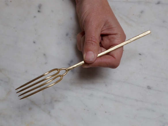 forged dinner fork, bronze 8