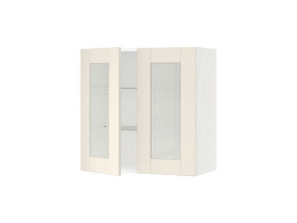 sektion wall cabinet with 2 glass doors 8