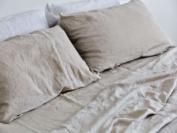 100% linen flat sheet in dove grey 8