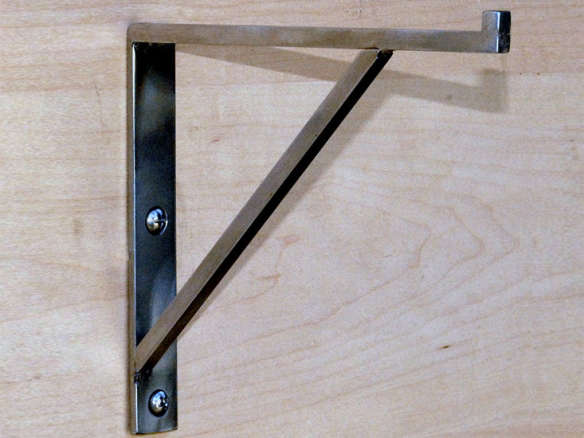 minimal modern stainless steel shelf bracket pair 8
