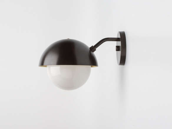blackened dome sconce 8