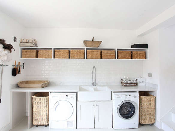Remodelista Reconnaissance A Collapsible Drying Rack in a London Laundry Room portrait 35