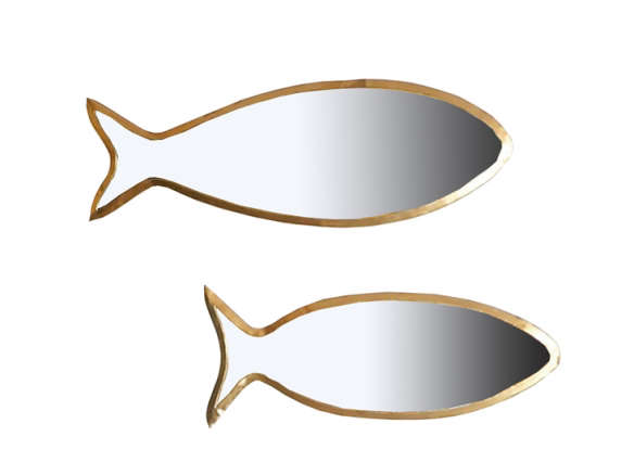 honorés fish brass mirror 8