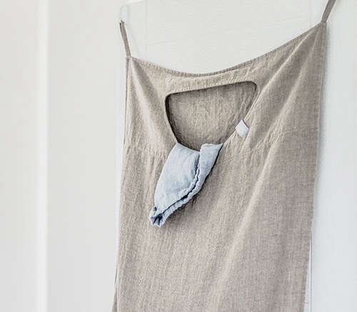 natural linen hanging laundry bag  