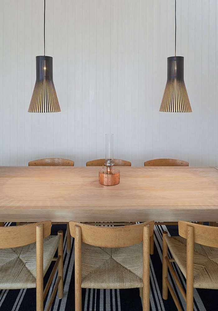 a simple dining room with børge mogensen j39 dining chairs and a 15