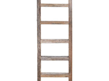 4 ft Barn Wood Reclaimed Decorative Ladder AMZ052333  