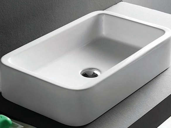 grosseto modern ceramic 58cm x 36cm rectangular countertop sink 8