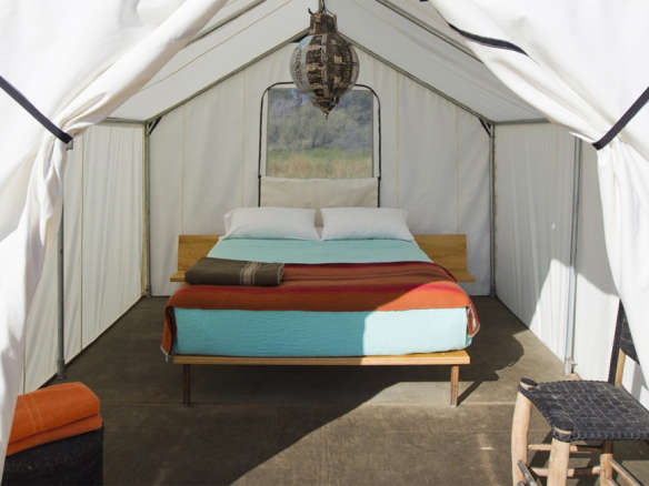 Steal This Look Tent Bedroom at El Cosmico in Marfa Texas portrait 3