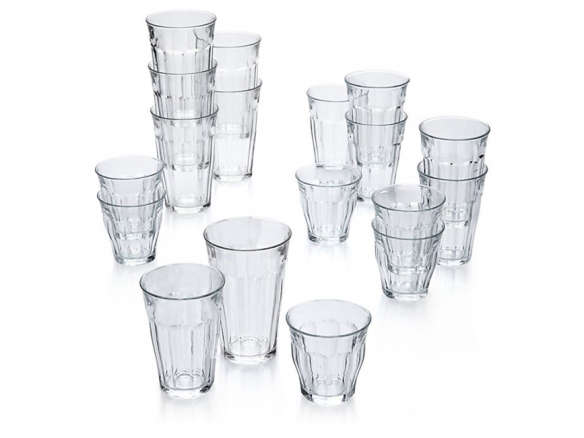 set of six glass tumblers 8