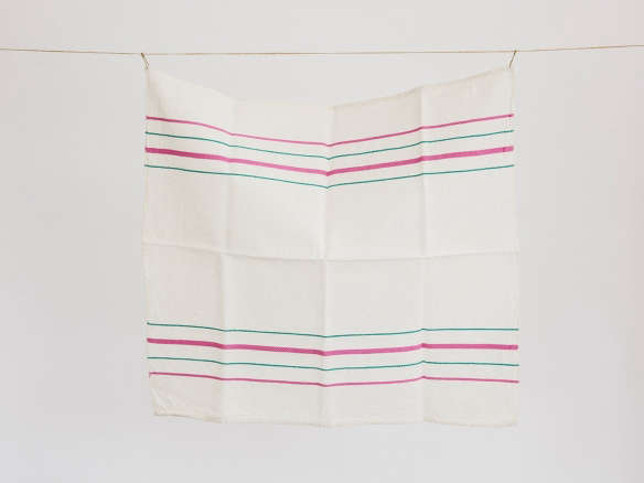 woven napkin pink & green 8